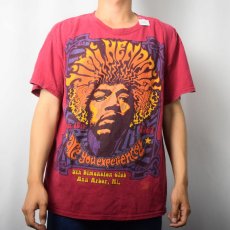 画像2: Jimi Hendrix "are you experienced" ロックミュージシャン プリントTシャツ L (2)