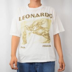 画像2: 80〜90's LEONARD DE VINCI アートプリントTシャツ (2)