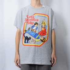 画像2: Steven Rhodes "Let's Sacrifice Toby" イラストプリントTシャツ L (2)