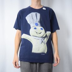 画像2: 90's Pillsbury Doughboy キャラクタープリントTシャツ NAVY (2)