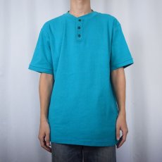 画像2: 90's EMS USA製 無地 ヘンリーネックTシャツ M (2)