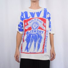 画像2: 90's Budweiser ビールメーカー 大判プリントTシャツ (2)