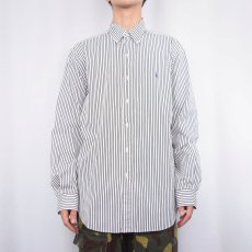 画像2: Ralph Lauren "CLASSIC FIT" ストライプ柄 コットンボタンダウンシャツ SIZE16 (2)