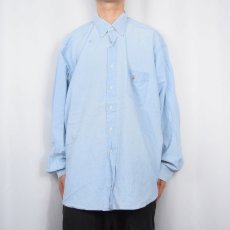 画像2: Ralph Lauren "BIG SHIRT" ロゴ刺繍 ボタンダウン シャンブレーシャツ XXL (2)