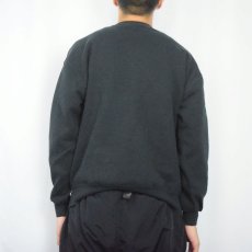 画像3: 90's RUSSELL ATHLETIC USA製 前V 刺繍入りスウェット BLACK L (3)