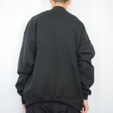 画像3: 90's RUSSELL ATHLETIC USA製 前V 無地スウェット BLACK XXXL (3)