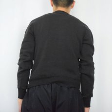 画像3: 80's RUSSELL ATHLETIC USA製 前V 無地スウェット BLACK XS (3)