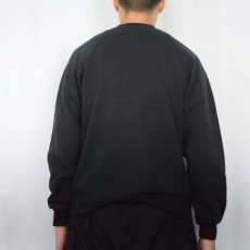 画像3: 90's JERZEES USA製 無地ラグランスウェット BLACK L (3)