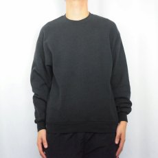 画像2: 90's JERZEES USA製 無地スウェット BLACK L (2)