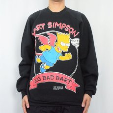 画像2: 90's THE SIMPSONS CANADA製 "BIG BAD BART" キャラクタープリントラグランスウェット XL (2)