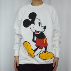 画像2: 90's Disney MICKEY MOUSE USA製 キャラクタープリントラグランスウェット XXXXL (2)