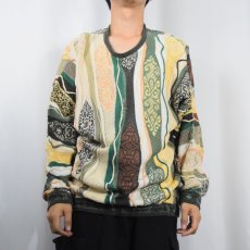 画像2: 90's COOGI AUSTRALIA製 3Dコットンニットセーター L (2)