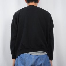 画像3: 90's Hanes USA製 無地ラグランスウェット BLACK L (3)