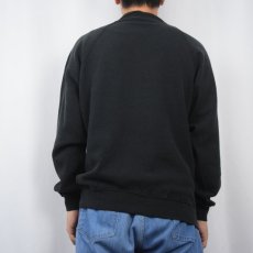 画像3: 90's JERZEES USA製 無地ラグランスウェット BLACK XL (3)