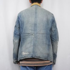 画像3: Ralph Lauren DENIM&SUPPLY チェック柄ライナー デニムカバーオール L (3)