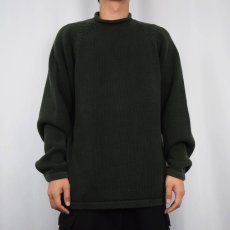 画像2: 90〜2000's J.CREW ロールネック コットンニットセーター GREEN L (2)