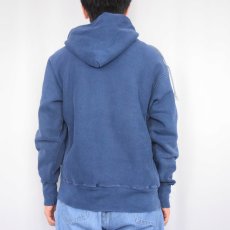 画像3: 70's Champion REVERSE WEAVE 赤単色タグ USA製 "NEDERLAND" プリントスウェットフーディー NAVY L (3)