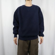 画像2: GAP 前V フリーススウェット NAVY L (2)