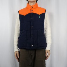 画像2: POLO Ralph Lauren ウエスタンヨーク スウェットベスト NAVY L (2)