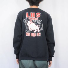 画像4: 90's USA製 "CLASS OF 1991 JUST DO IT!" プリントラグランスウェット BLACK XL (4)