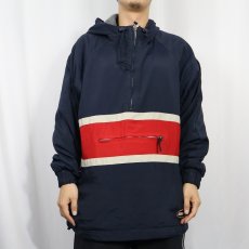 画像2: 90's Abercrombie&Fitch ナイロンアノラックパーカー NAVY S (2)