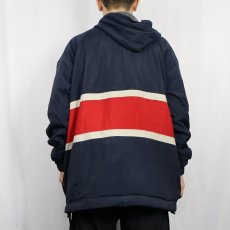 画像3: 90's Abercrombie&Fitch ナイロンアノラックパーカー NAVY S (3)