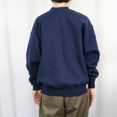 画像3: 90's RUSSELL ATHLETIC 無地 スウェットジップジャケット NAVY L (3)