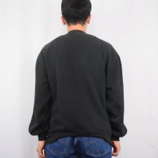 画像3: 90's RUSSELL ATHLETIC USA製 前V 無地スウェット BLACK L (3)