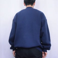 画像3: 90's DISCUS 前V 無地スウェット NAVY XL (3)