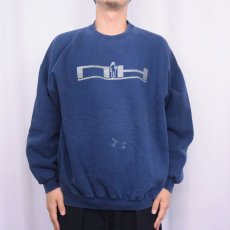 画像3: Hanes "MASS HYSTERIA" プリントスウェット NAVY XL (3)