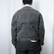 画像3: 80's Levi's USA製 ボアライナー ケミカルウォッシュ ブラックデニムジャケット S (3)