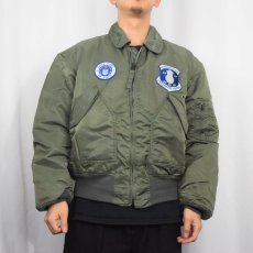 画像2: 民間品 ALPHA INDUSTRIES CWU-45/P パッチ付き フライトジャケット LARGE (2)