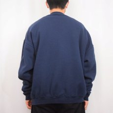 画像3: 90's FRUIT OF THE LOOM USA製 エンボス加工 花柄 スウェット NAVY XXL (3)