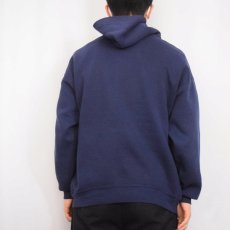 画像3: 90's RUSSELL ATHLETIC USA製 無地スウェットフーディー NAVY XXL (3)