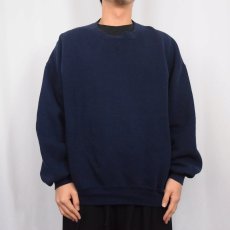 画像2: 90's RUSSELL ATHLETIC USA製 前V 無地スウェット NAVY XXL (2)