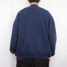 画像3: 90's RUSSELL ATHLETIC USA製 前V 無地スウェット NAVY XXL (3)