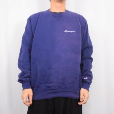 画像2: 90's Champion USA製 前V ロゴ刺繍 スウェット XL (2)