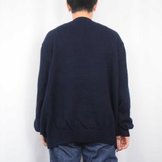 画像3: POLO Ralph Lauren ロゴ刺繍 コットンニットセーター NAVY 4XB (3)