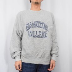 画像2: 90's USA製 REVERSE WEAVE TYPE "HAMILTON COLLEGE" プリントスウェット XL (2)