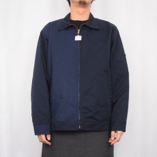 画像2: 80's UniFirst USA製 キルティングライナー付き ワークジャケット NAVY L (2)