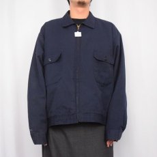 画像2: 60〜70's WORK WEAR CORPORATION USA製 キルティングライナー ワークジャケット NAVY XL (2)