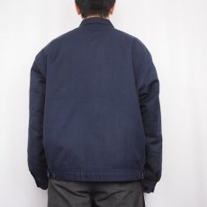 画像3: 60〜70's WORK WEAR CORPORATION USA製 キルティングライナー ワークジャケット NAVY XL (3)