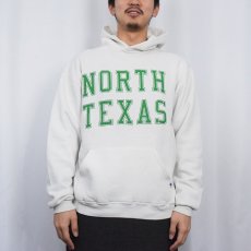 画像2: 80's RUSSELL ATHLETIC USA製 "NORTH TEXAS" プリントスウェットフーディー L (2)