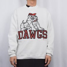 画像2: 80's RUSSELL ATHLETIC USA製 "DAWGS" 前V プリントスウェット XL (2)