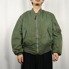 画像3: 民間品 ALPHA INDUSTRIES "MA-1 TYPE" フライトジャケット L (3)