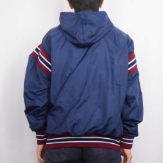 画像3: 80's RUSSELL ATHLETIC USA製 ハーフジップ ナイロンプルオーバーパーカー NAVY XL (3)