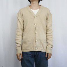 画像2: POLO Ralph Lauren 猫目ボタン コットン×アルパカニットカーディガン M (2)