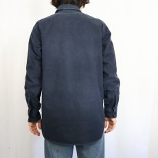 画像3: 80's L.L.Bean USA製 シャモアクロスシャツ NAVY SIZE15 1/2 (3)