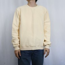 画像2: 90's〜 LANDS' END 前V 鹿の子スウェット M (2)