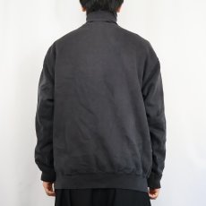 画像3: 90's BRITTANIA USA製 無地 タートルネックスウェット BLACK XL (3)